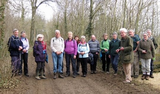 The group pause by the quarry